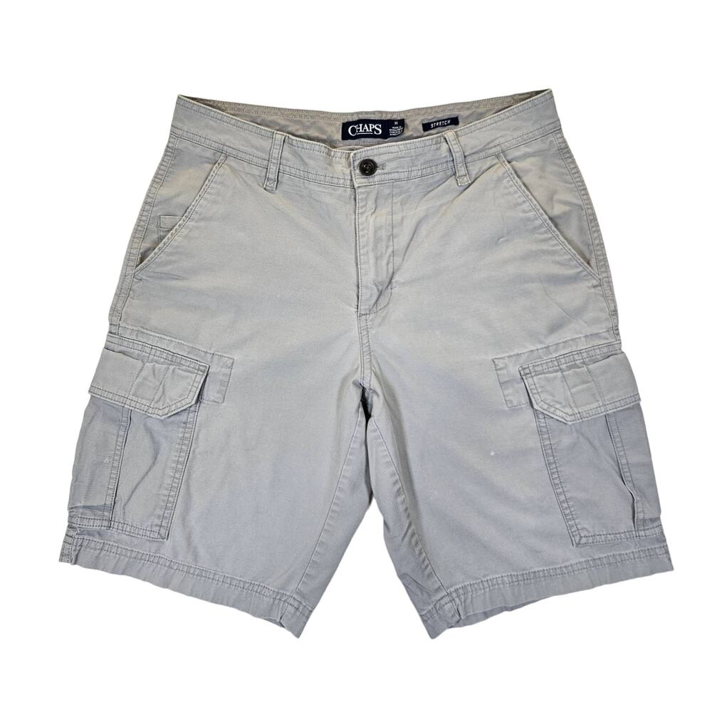 CHAPS Stretch Gray Cargo Shorts Men's size 30 See Description